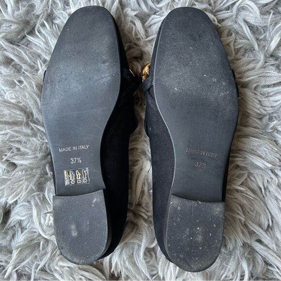 Roberto Festa black loafer flats with chunky gold chain women’s shoe size 7 - Picture 7 of 7